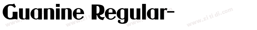 Guanine Regular字体转换